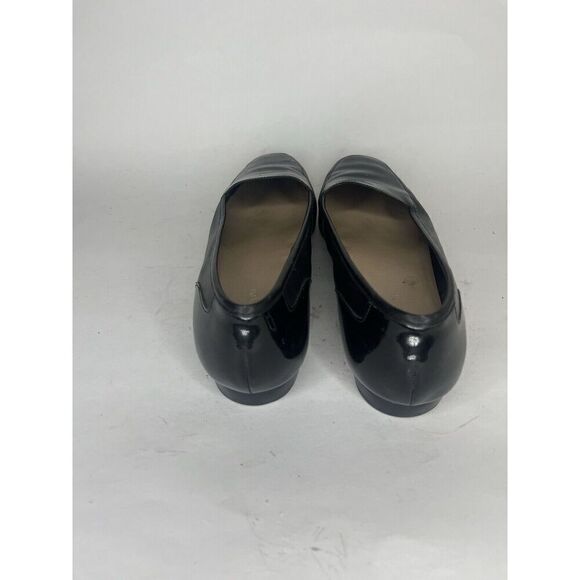enzo angiolini shoes Women Size 9.5M Black Leather Flats - Picture 8 of 12
